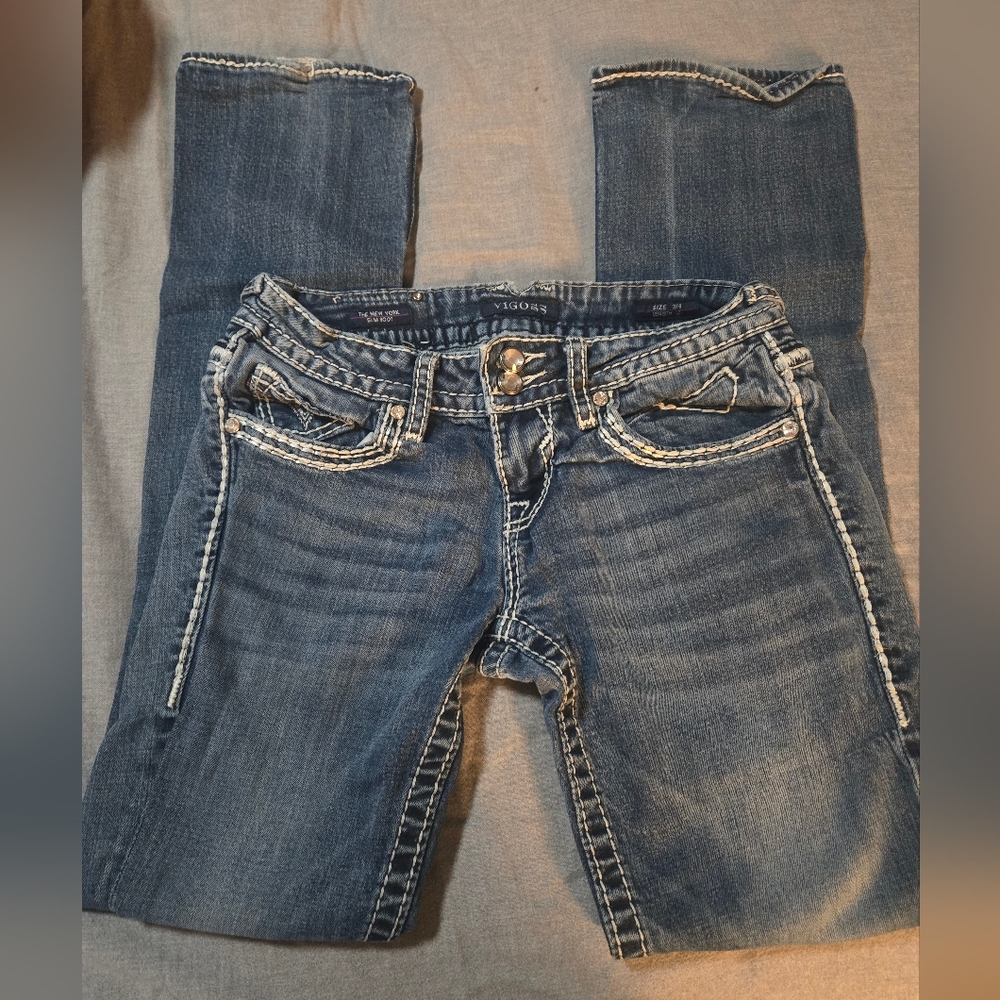 Vigoss Women's Blue Jeans - The New York Slom Boot